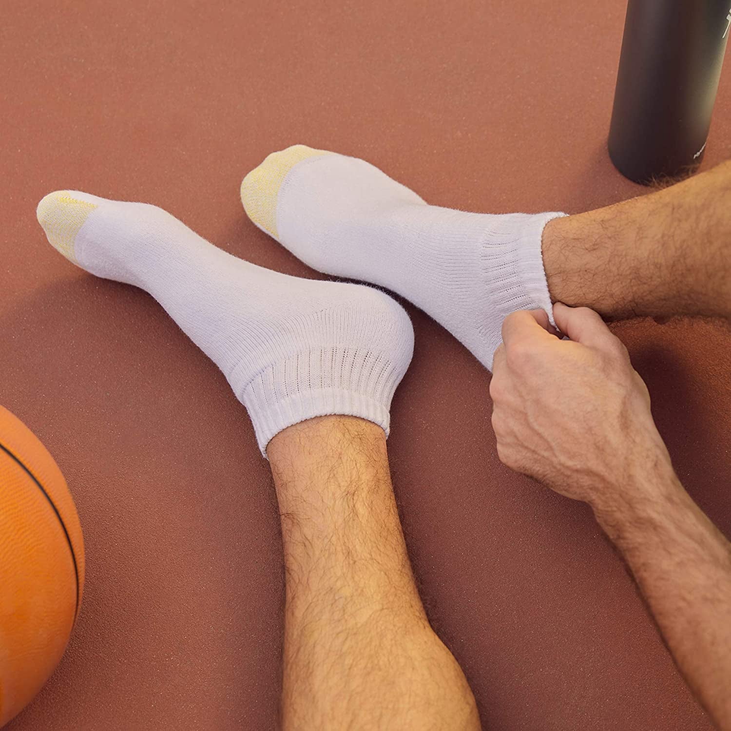 Men'S 656P Cotton Ankle Athletic Socks, Multipairs