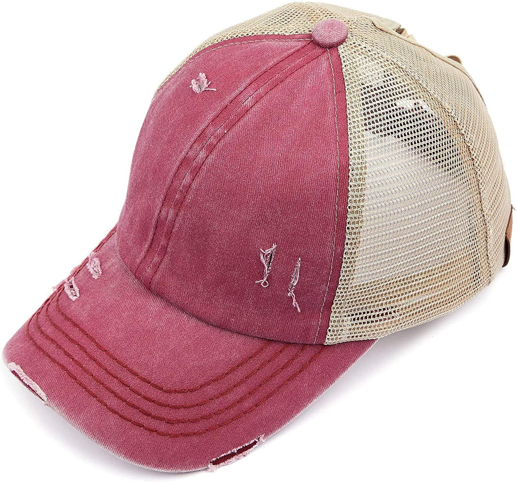 Ponycap 2 Pack: Burgundy & Navy Criss Cross Back