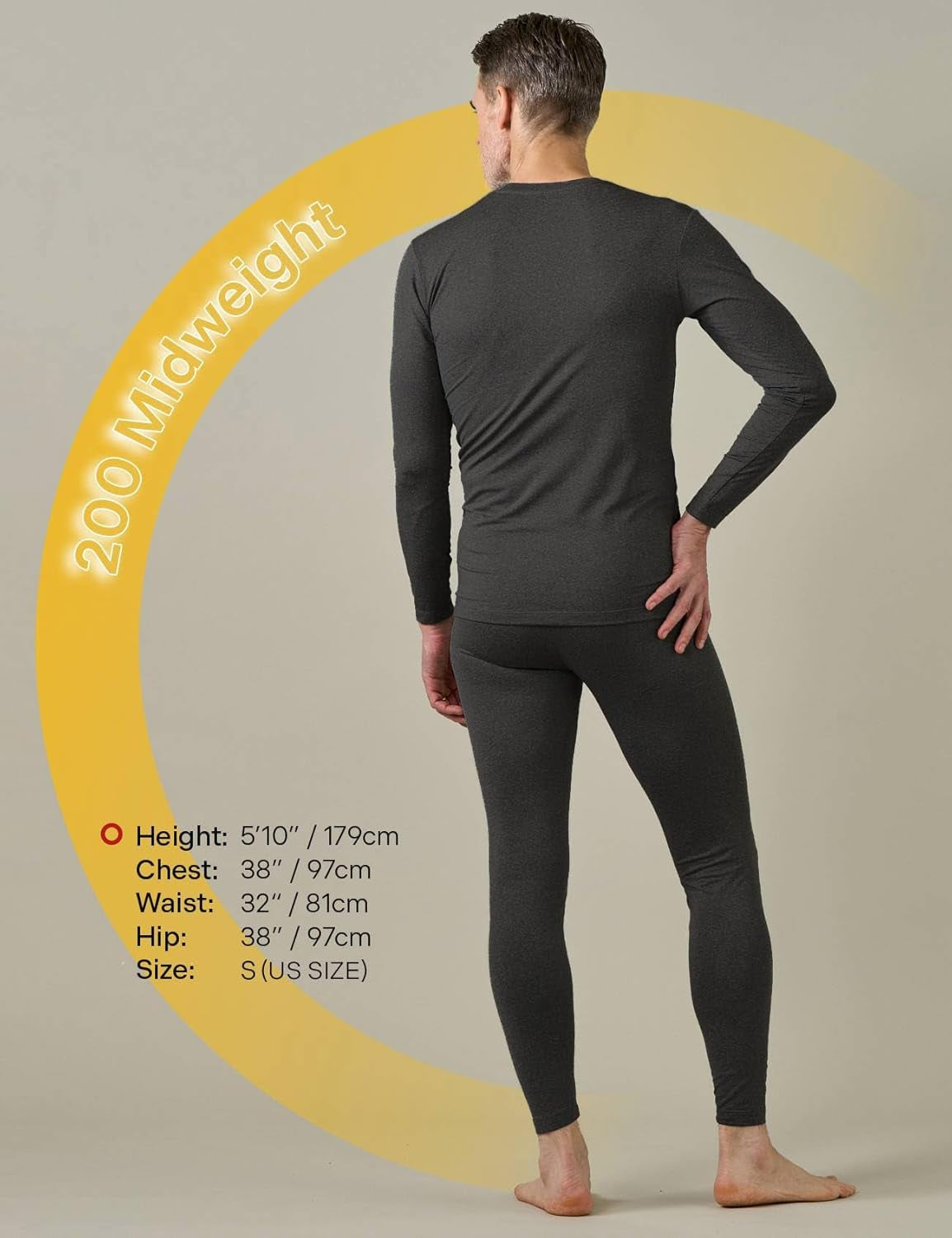 Men'S Thermal Underwear Set Soft Fleece Lined Long Johns Light/Mid/Heavy Weight Base Layer Top & Bottom M11/M24/M57